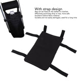 Crutch Storage Bag Hanging Carrying Pocket Pouch Portable Travel Organizer Lightweight for Walking Stick Black