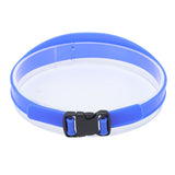 DIY Hair Trimming Template Haircut Band Breathable Curved Degion Silicone Home Hair Trimming Guide for Boys Men Blue - Side View
