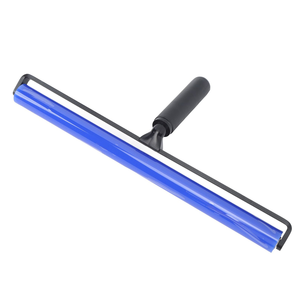 High Adhesion Blue Silicone Dust Roller Manual Dust Removal Roller Anti Static Cleaner Tool with Black Plastic Handle 16in
