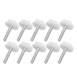 10PCS Leg Levelers Leveling Foot Adjustable PP Iron Screw On Easy Operation Furniture Levelers for Headboard Furniture - Front View