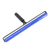 Static Roller Dust Removal Roller Super Sticky Blue Silicone Soft Static Action Cleaner Roller with Black Handle 18in - Low Angle