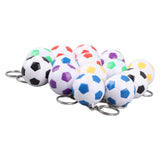 14pcs PVC Soccer Keychains Key Ring Football Keychains Waterproof Football Keyrings Sport Ball Key Chain Pull On Closure - Side View