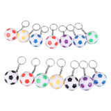 14pcs PVC Soccer Keychains Key Ring Football Keychains Waterproof Football Keyrings Sport Ball Key Chain Pull On Closure - Extra Image