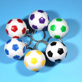14pcs PVC Soccer Keychains Key Ring Football Keychains Waterproof Football Keyrings Sport Ball Key Chain Pull On Closure - Extra Image
