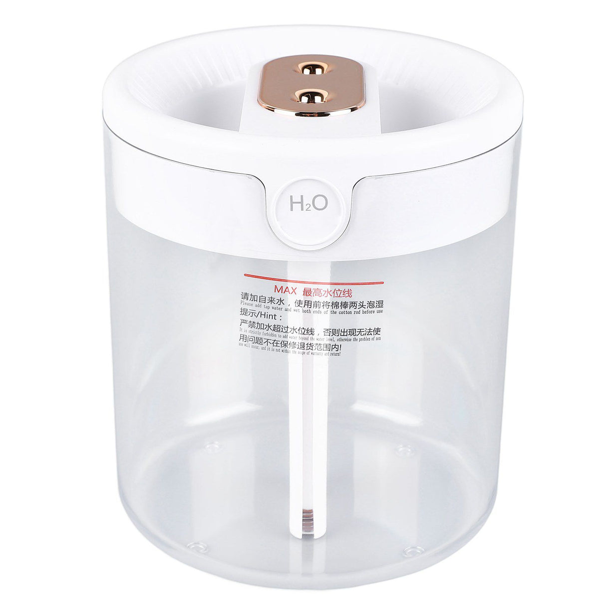Humidifier 2L White Large Capacity Double Nozzle Mist Humidifier Home Bedroom Office Mute USB Night Light Air Vaporizer