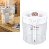 Humidifier 2L White Large Capacity Double Nozzle Mist Humidifier Home Bedroom Office Mute USB Night Light Air Vaporizer
