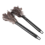 2Pcs Retractable Feather Duster Ostrich Feathers Duster with Long Handle for Home Cleaning