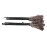 2Pcs Retractable Feather Duster Ostrich Feathers Duster with Long Handle for Home Cleaning - 45-Degree Angle
