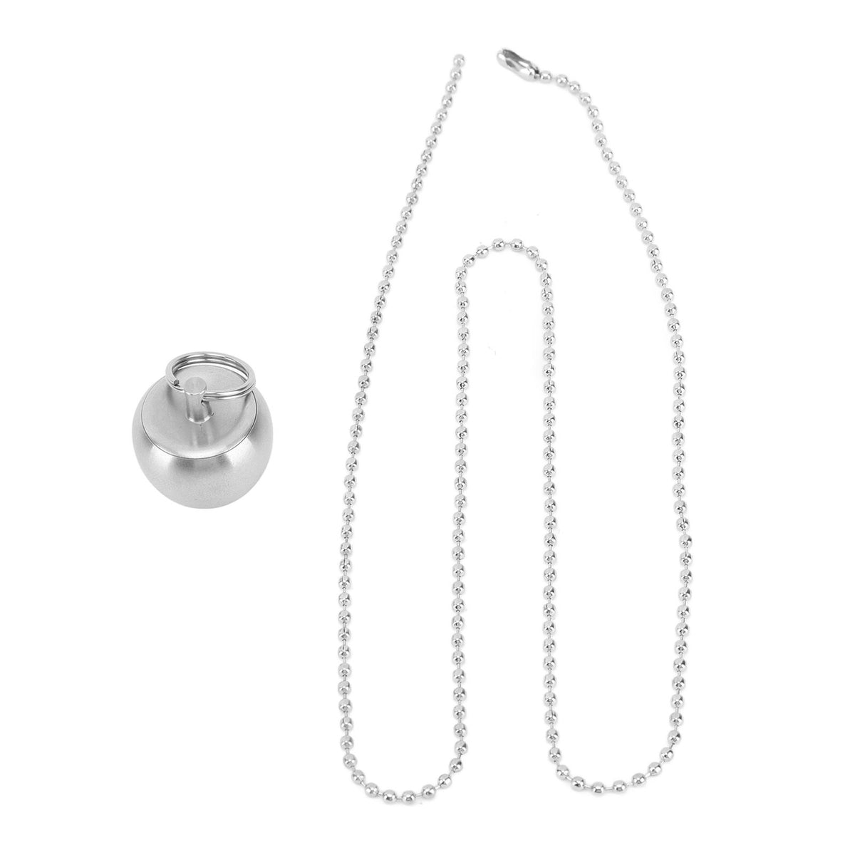 Portable Medicine Bottle Stainless Steel Mini Capsules Box Daily Medicine Container Case with Bead Chain for Outdoor Camping Travel
