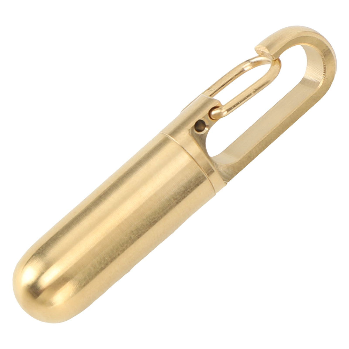 Keychain Medication Box Single Chamber Stainless Steel Keychain Medicine Organizer for Outdoor Travel Camping Gold