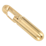 Keychain Medication Box Single Chamber Stainless Steel Keychain Medicine Organizer for Outdoor Travel Camping Gold - Close-Up Angle