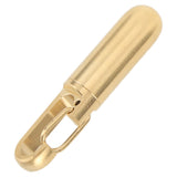 Keychain Medication Box Single Chamber Stainless Steel Keychain Medicine Organizer for Outdoor Travel Camping Gold - Extra Image