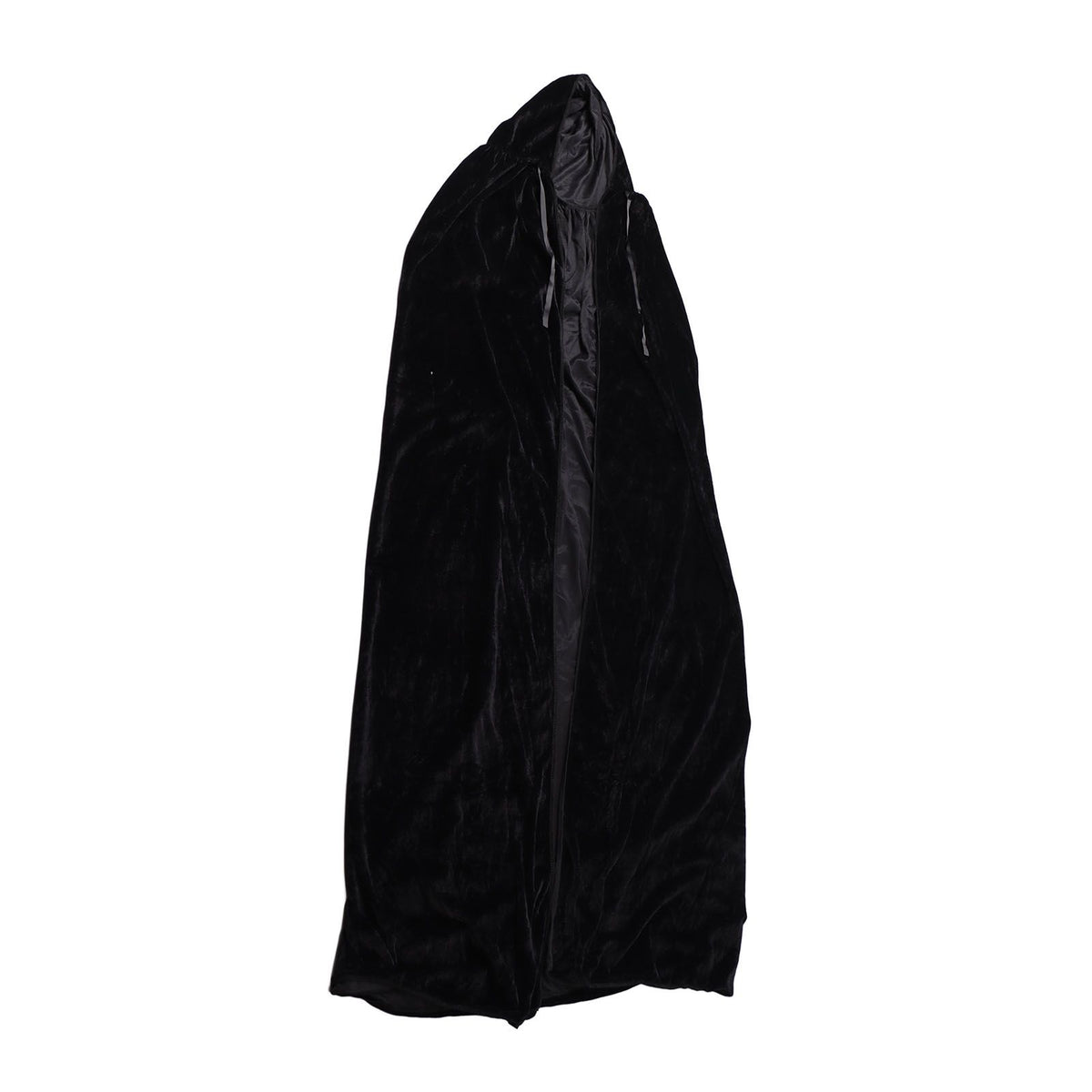 Hooded Cloak Large Witch Cape Black Velvet Comfortable to Wear Soft Touch Costume Cloak for Party Cosplay Roleplay