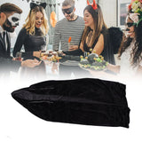 Hooded Cloak Large Witch Cape Black Velvet Comfortable to Wear Soft Touch Costume Cloak for Party Cosplay Roleplay - Extra Image