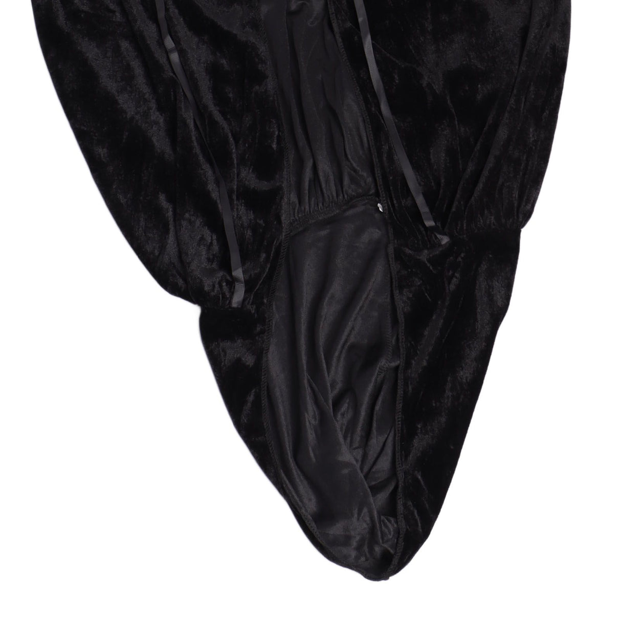 Hooded Cloak Large Witch Cape Black Velvet Comfortable to Wear Soft Touch Costume Cloak for Party Cosplay Roleplay