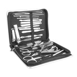 26PCS Manicure Set Black Nail Clippers Set Carbon Steel Manicure Tools Kit for Home Salon