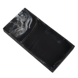 Silicone Storage Tray Shatterproof Key Finger Ring Countertop Sink Vanity Soap Dispenser Tray for Bathroom Marbling Black