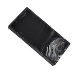 Silicone Storage Tray Shatterproof Key Finger Ring Countertop Sink Vanity Soap Dispenser Tray for Bathroom Marbling Black