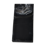Silicone Storage Tray Shatterproof Key Finger Ring Countertop Sink Vanity Soap Dispenser Tray for Bathroom Marbling Black