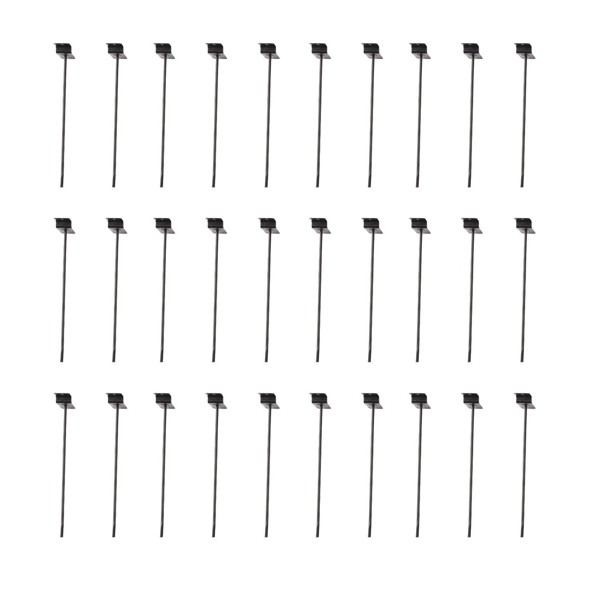 30PCS Panel Hooks Black Slatwall Hanger Thickened Easy Installation Anti Rust Display Pegs for Retail Garage
