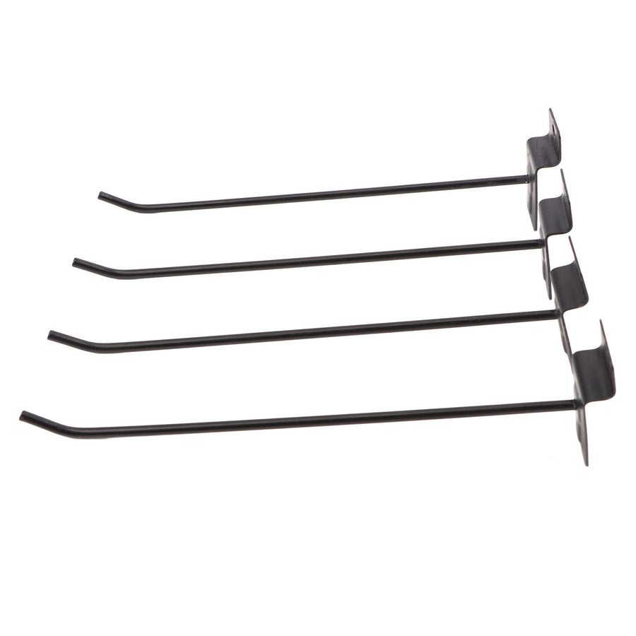30PCS Panel Hooks Black Slatwall Hanger Thickened Easy Installation Anti Rust Display Pegs for Retail Garage