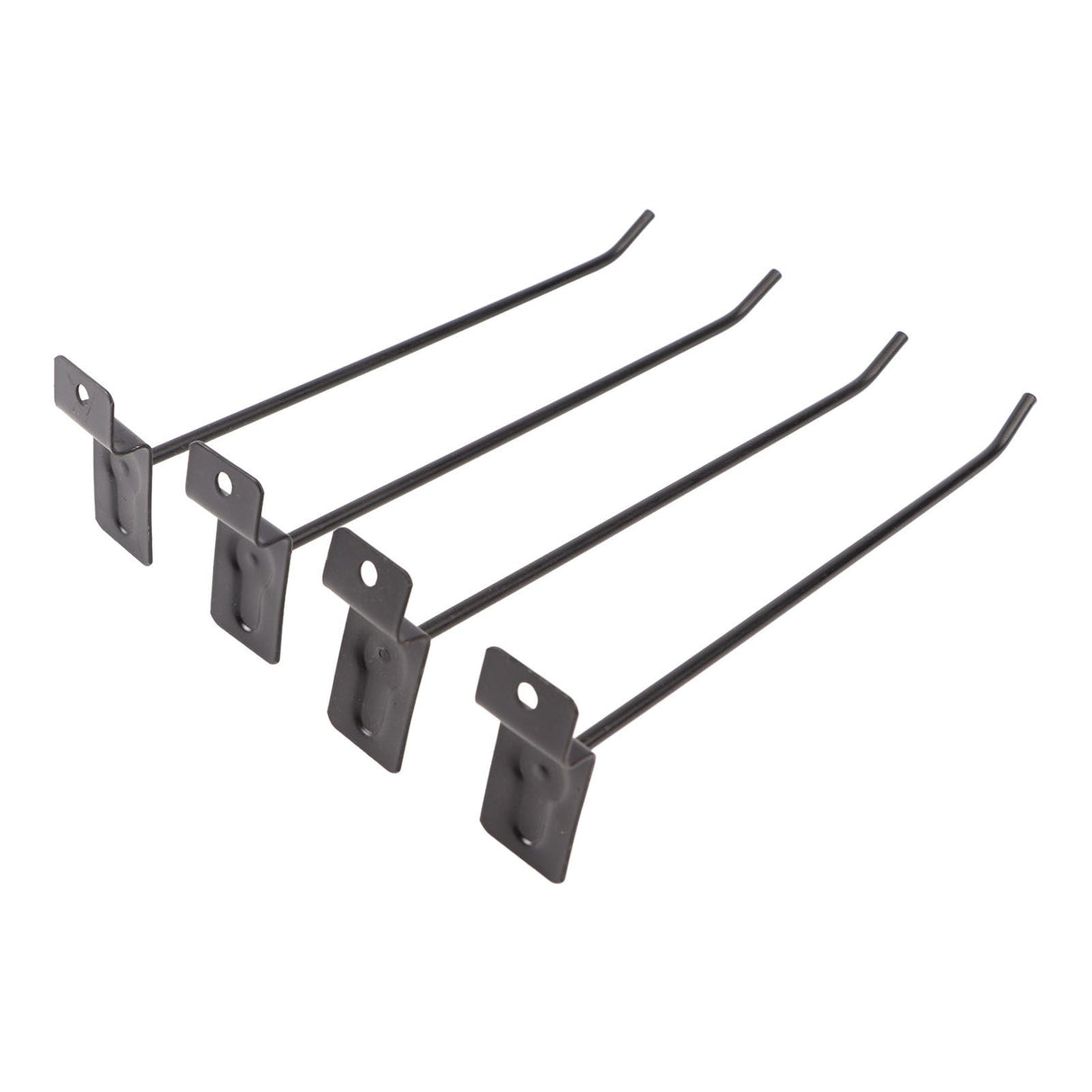 30PCS Panel Hooks Black Slatwall Hanger Thickened Easy Installation Anti Rust Display Pegs for Retail Garage
