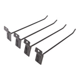 30PCS Panel Hooks Black Slatwall Hanger Thickened Easy Installation Anti Rust Display Pegs for Retail Garage - 45-Degree Angle