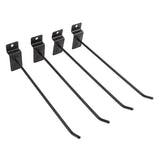 30PCS Panel Hooks Black Slatwall Hanger Thickened Easy Installation Anti Rust Display Pegs for Retail Garage - Low Angle