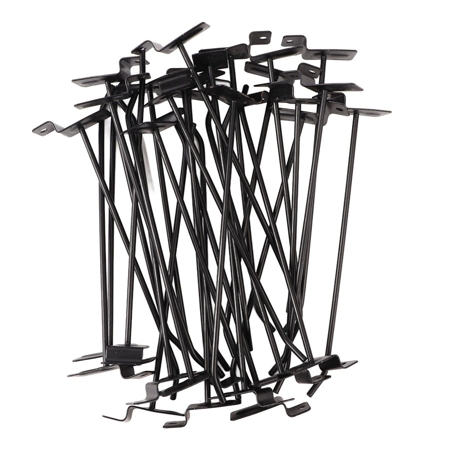 30PCS Panel Hooks Black Slatwall Hanger Thickened Easy Installation Anti Rust Display Pegs for Retail Garage