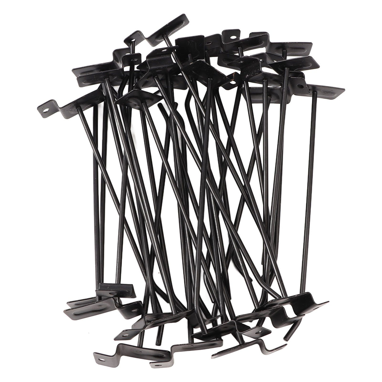 30PCS Panel Hooks Black Slatwall Hanger Thickened Easy Installation Anti Rust Display Pegs for Retail Garage