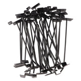 30PCS Panel Hooks Black Slatwall Hanger Thickened Easy Installation Anti Rust Display Pegs for Retail Garage