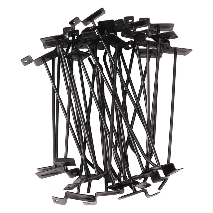 30PCS Panel Hooks Black Slatwall Hanger Thickened Easy Installation Anti Rust Display Pegs for Retail Garage