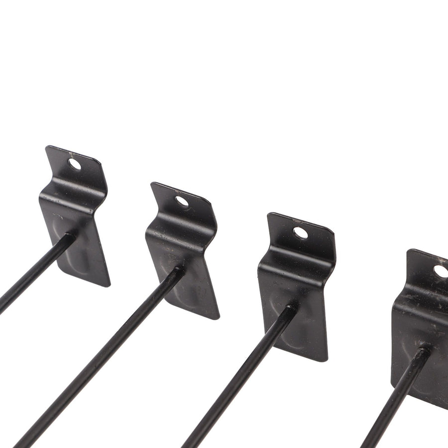 30PCS Panel Hooks Black Slatwall Hanger Thickened Easy Installation Anti Rust Display Pegs for Retail Garage