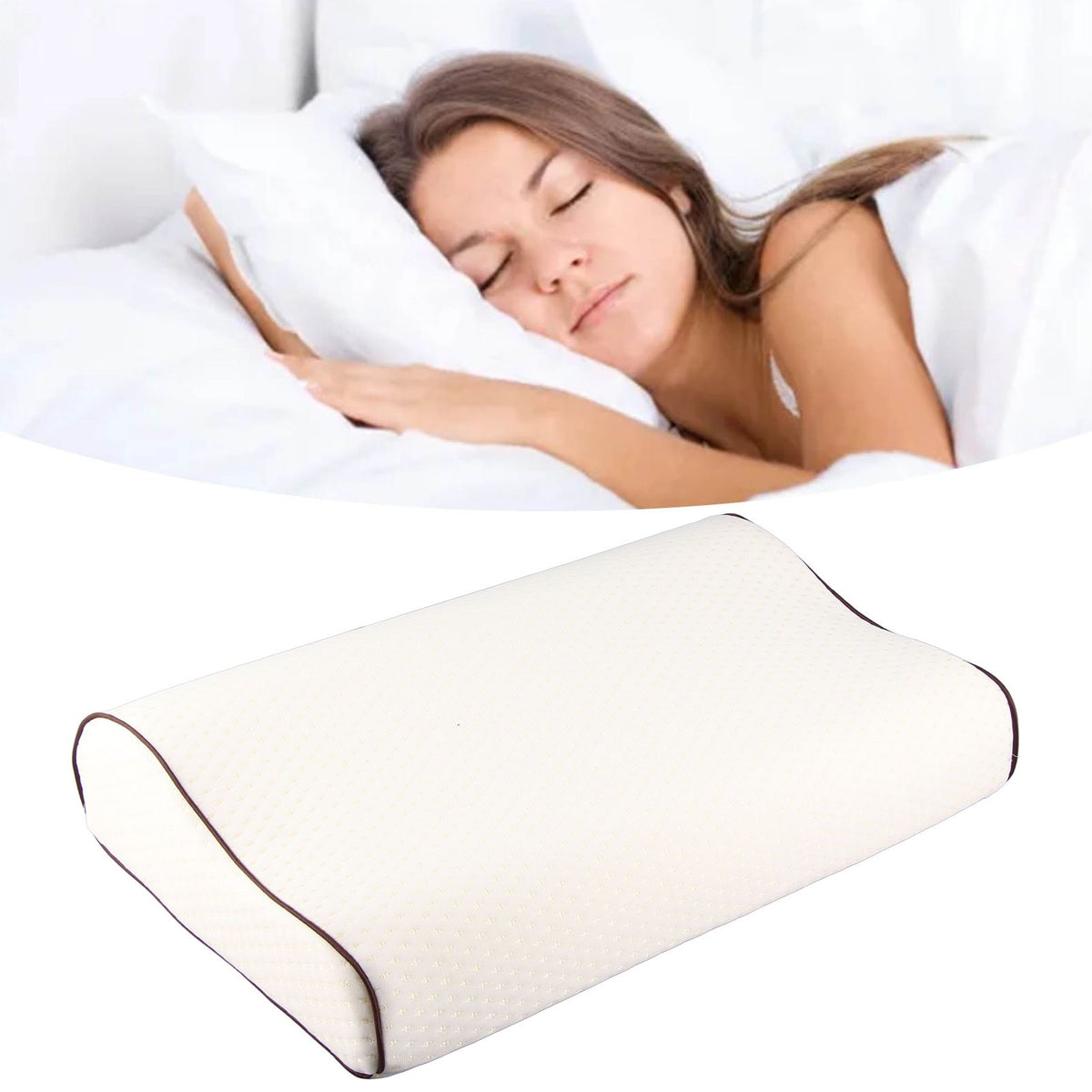 Memory Foam Pillow Slow Rebound Wavy Sleeping Pillow Shoulder Cervical Support Pillow 50x30cm