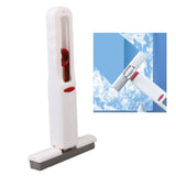 Portable Self Squeeze Mini Mop Wet and Dry Use Lazy Strong Absorbent Mop for Bathroom Kitchens One Pole (3 Mop Heads)