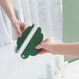 Water Blade PP Silicone Squeegee Efficient Fog Removal Hangable Mini Water Wiper for Bathroom Kitchen Window Green - Rear View