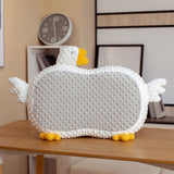 Cat Belly Pillow Memory Foam Slow Rebound Throw Pillow Goose Shape Fuzz Single Cushion Gray - Extra Image