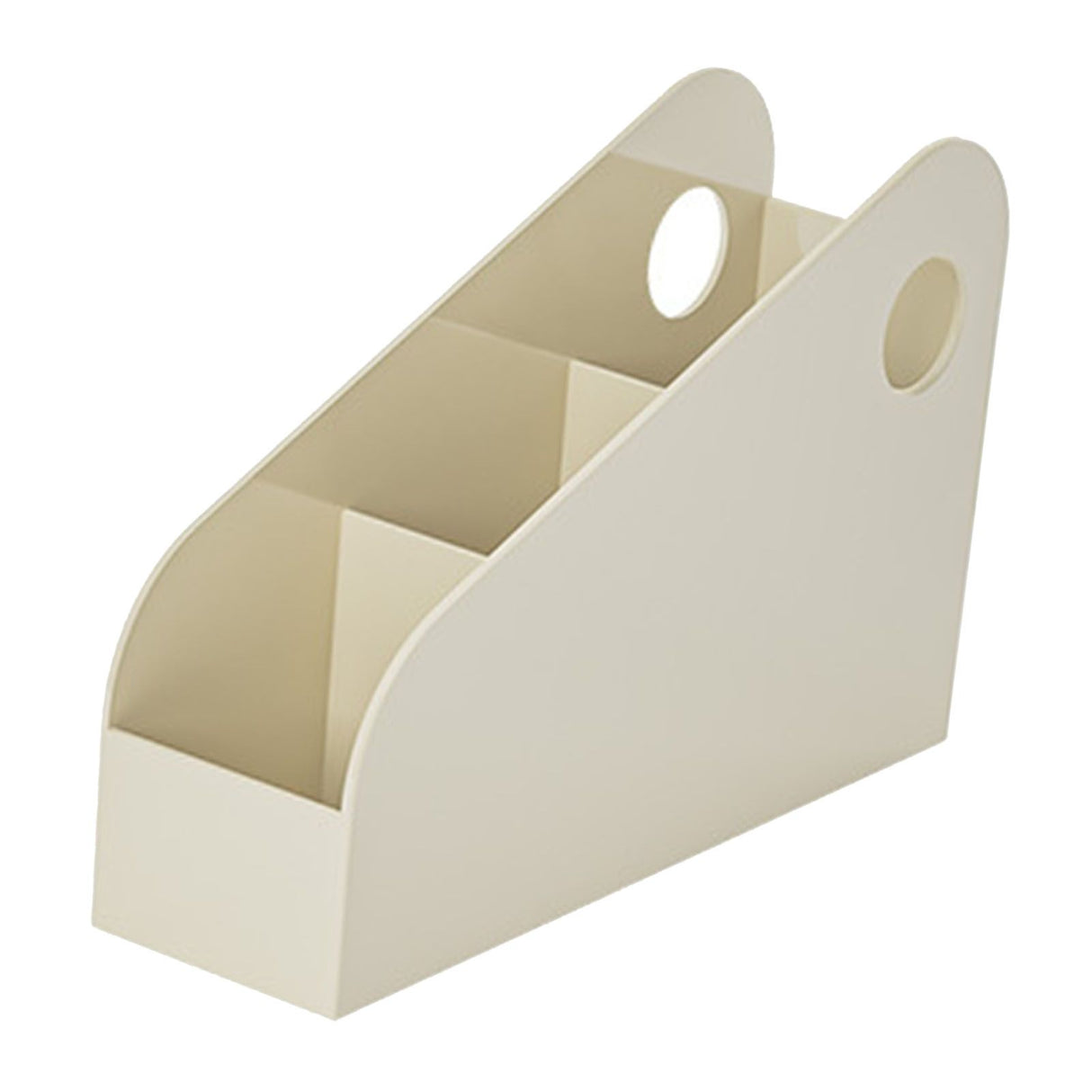 Desk Organizer Space Saving Multifunctional Desktop Storage Box for Office Dormitory Book Stationery Creamy Yellow S