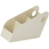 Desk Organizer Space Saving Multifunctional Desktop Storage Box for Office Dormitory Book Stationery Creamy Yellow S