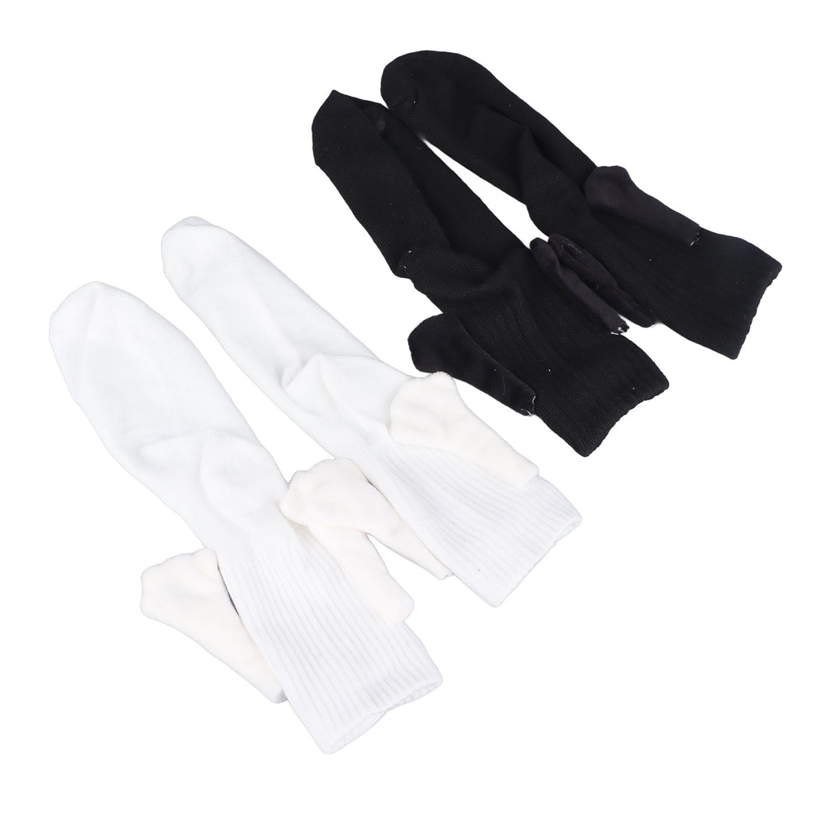 2 Pair Funny Magnetic Suction 3D Doll Couple Socks Funny Holding Hands Socks for Couple Black and White