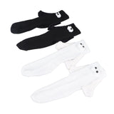 2 Pair Funny Magnetic Suction 3D Doll Couple Socks Funny Holding Hands Socks for Couple Black and White
