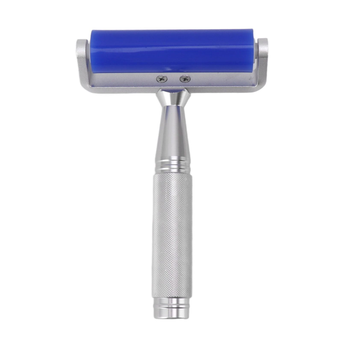 Silicone Screen Film Roller Blue Iron Bearing Anti Static High Resilience Silicone Manual Roller for Screen 4 in