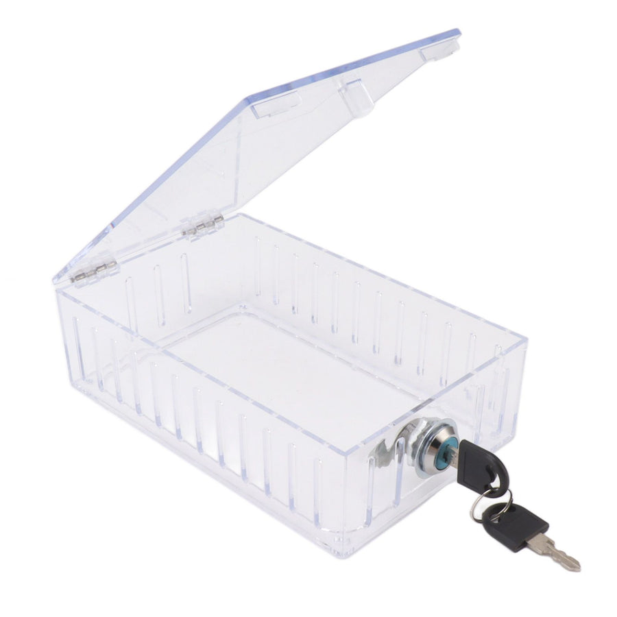 Thermostat Lock Box Large Universal Home Locking Thermostat Guard Clear Cover with Key for Thermostat On Wall