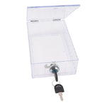 Thermostat Lock Box Large Universal Home Locking Thermostat Guard Clear Cover with Key for Thermostat On Wall