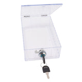 Thermostat Lock Box Large Universal Home Locking Thermostat Guard Clear Cover with Key for Thermostat On Wall - Side View