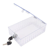 Thermostat Lock Box Large Universal Home Locking Thermostat Guard Clear Cover with Key for Thermostat On Wall