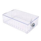 Thermostat Lock Box Large Universal Home Locking Thermostat Guard Clear Cover with Key for Thermostat On Wall - Close-Up Angle
