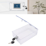 Thermostat Lock Box Large Universal Home Locking Thermostat Guard Clear Cover with Key for Thermostat On Wall - Extra Image