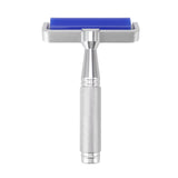 Silicone Manual Roller Cleaner Tool Laminated Static Lint Remover with Metal Handle Blue 6in