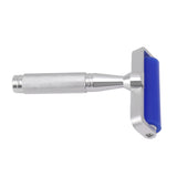 Silicone Manual Roller Cleaner Tool Laminated Static Lint Remover with Metal Handle Blue 8in
